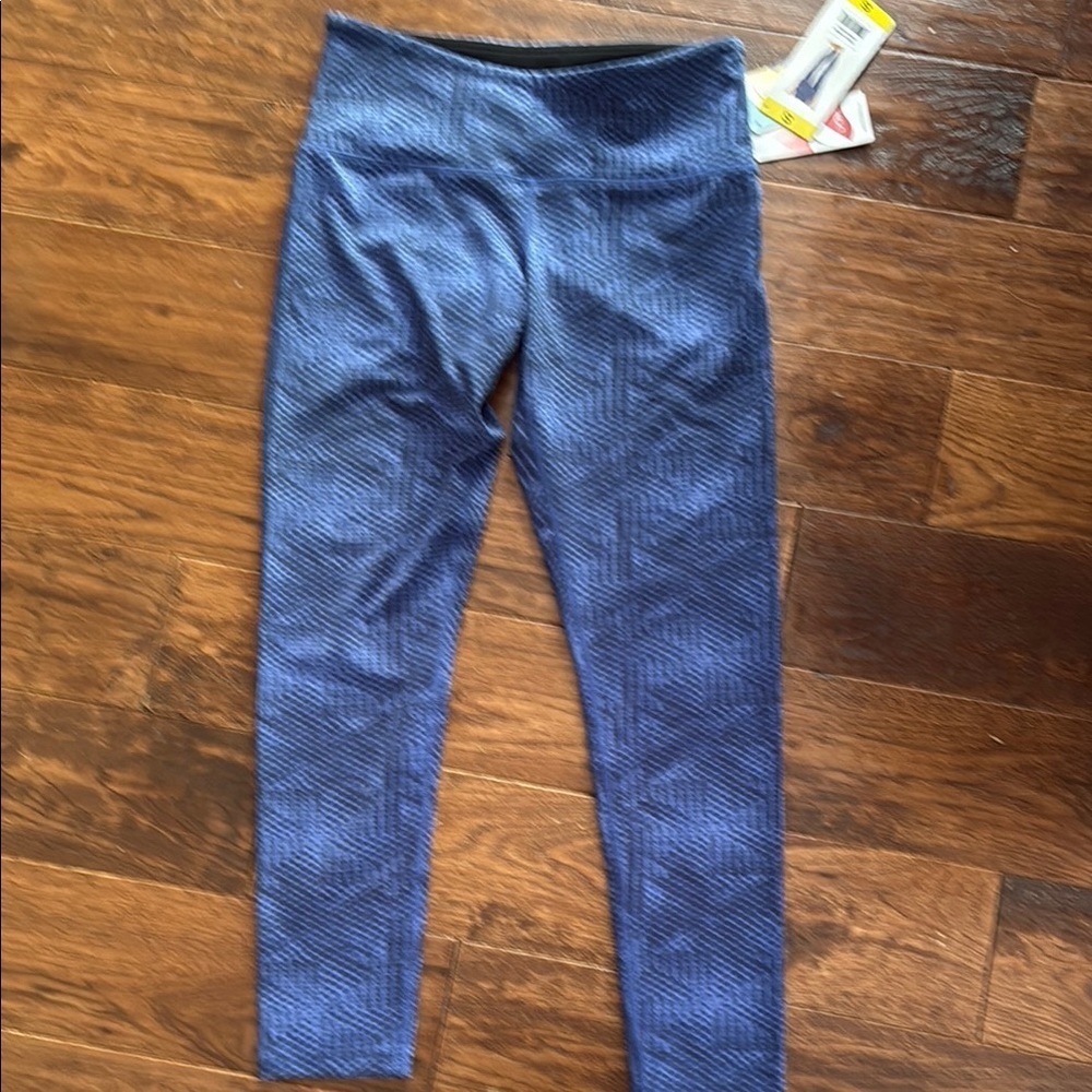 NWT Tuff Athletics Blue Leggings sz s